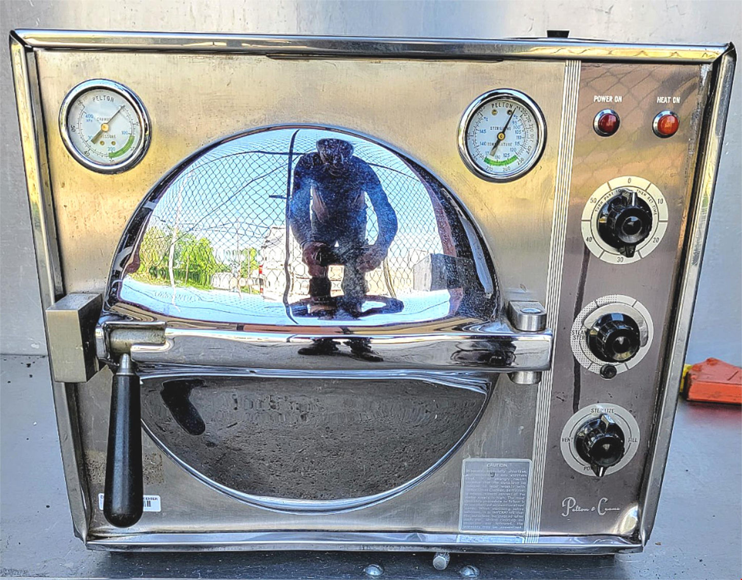 PELTON CRANE OCR STERILIZER AUTOCLAVE with TRAY & MANUAL WATCH VIDEO FREE SHIP