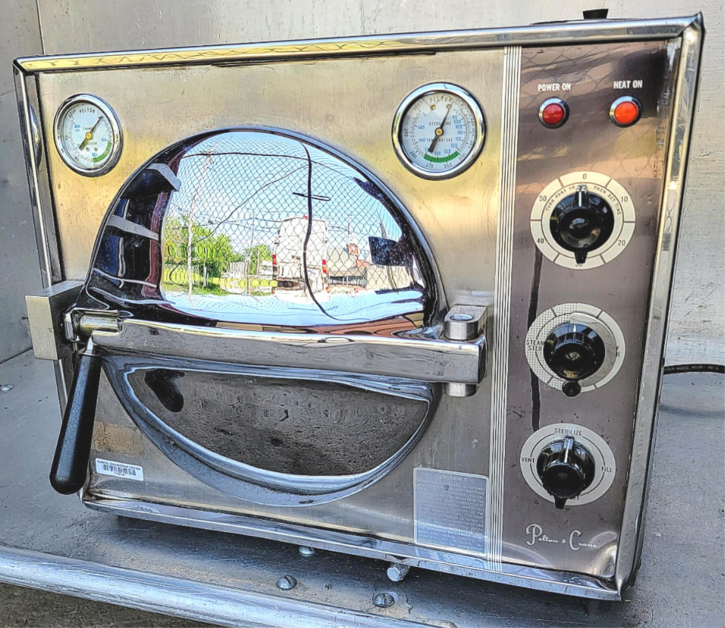 PELTON CRANE OCR STERILIZER AUTOCLAVE with TRAY & MANUAL WATCH VIDEO FREE SHIP