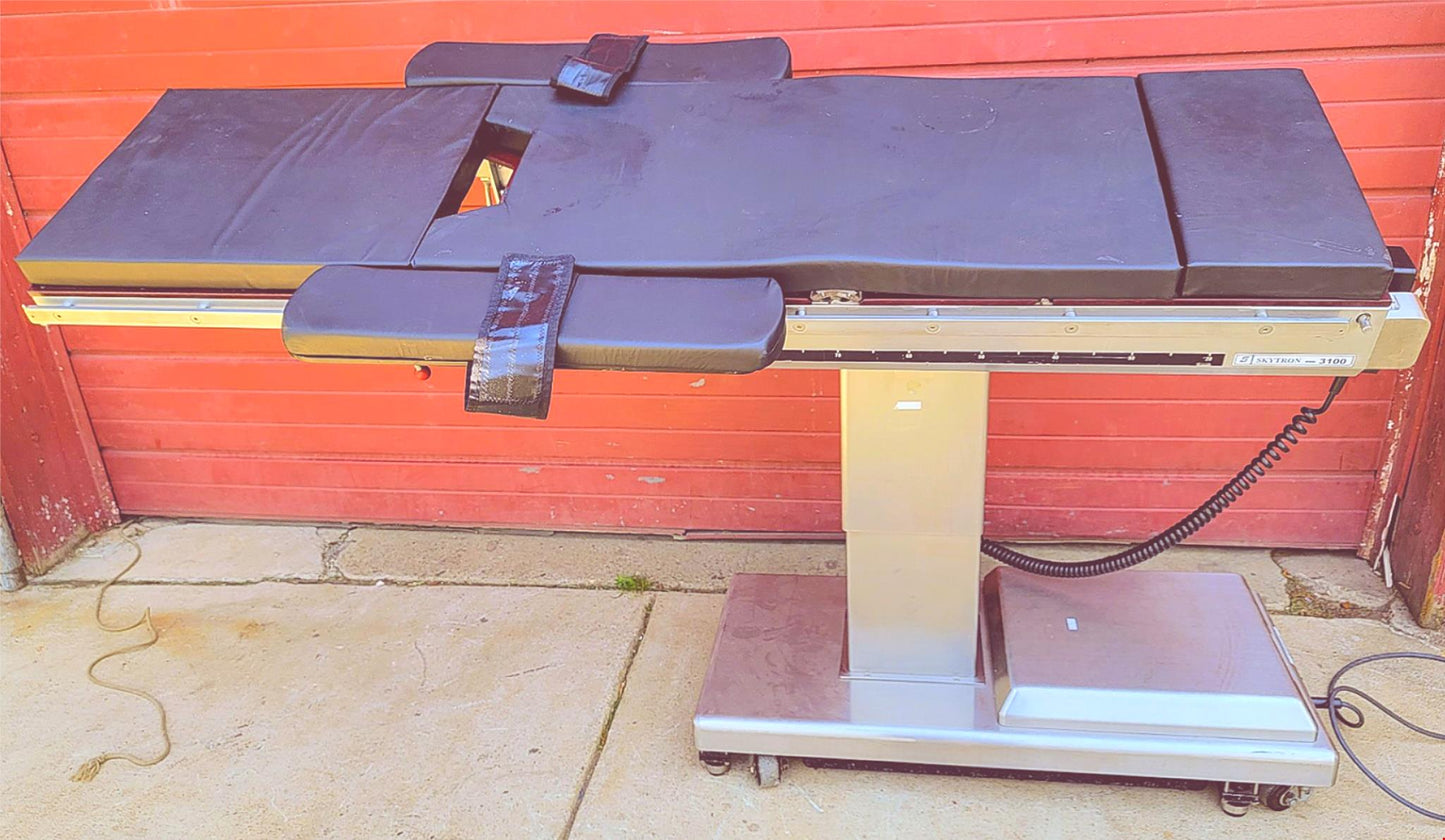 SKYTRON 3100 MEDICAL SURGERY POWER TABLE 500lbCapac +2STERIS ARMBOARD WATCHVIDEO