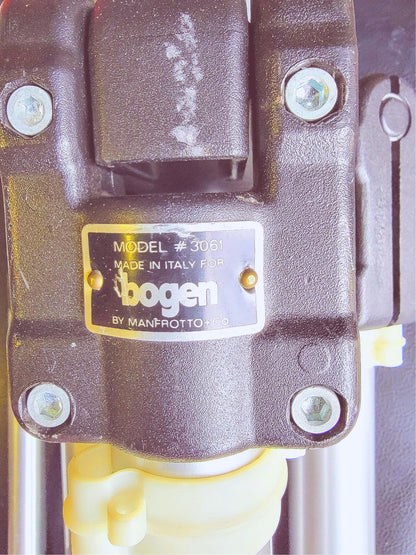 HEAVYDUTY PROFESSIONAL BOGEN 3061 TRIPOD & 116 FLUID HEAD 3067 & DOLLY with Case