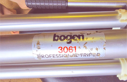 HEAVYDUTY PROFESSIONAL BOGEN 3061 TRIPOD & 116 FLUID HEAD 3067 & DOLLY with Case