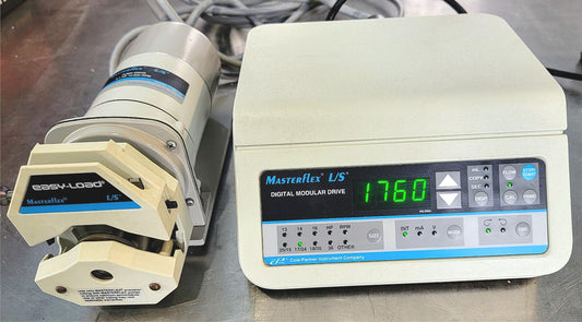 MASTERFLEX L/S EASY-LOAD 7518-10 PUMP & 77301-22 DIGITAL SPEEDCONTROL WATCHVIDEO
