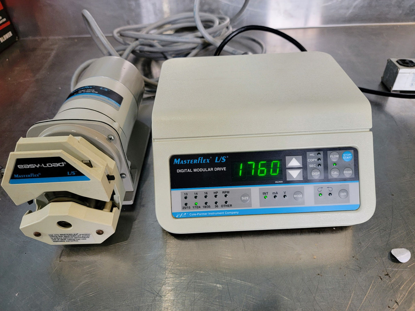 MASTERFLEX L/S EASY-LOAD 7518-10 PUMP & 77301-22 DIGITAL SPEEDCONTROL WATCHVIDEO