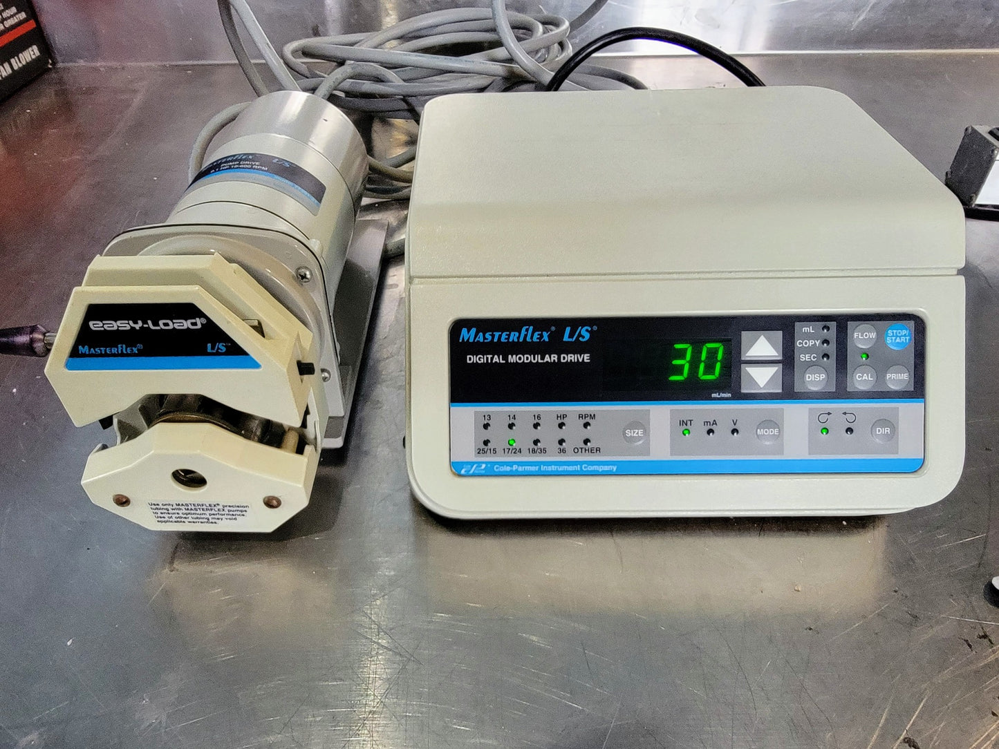 MASTERFLEX L/S EASY-LOAD 7518-10 PUMP & 77301-22 DIGITAL SPEEDCONTROL WATCHVIDEO