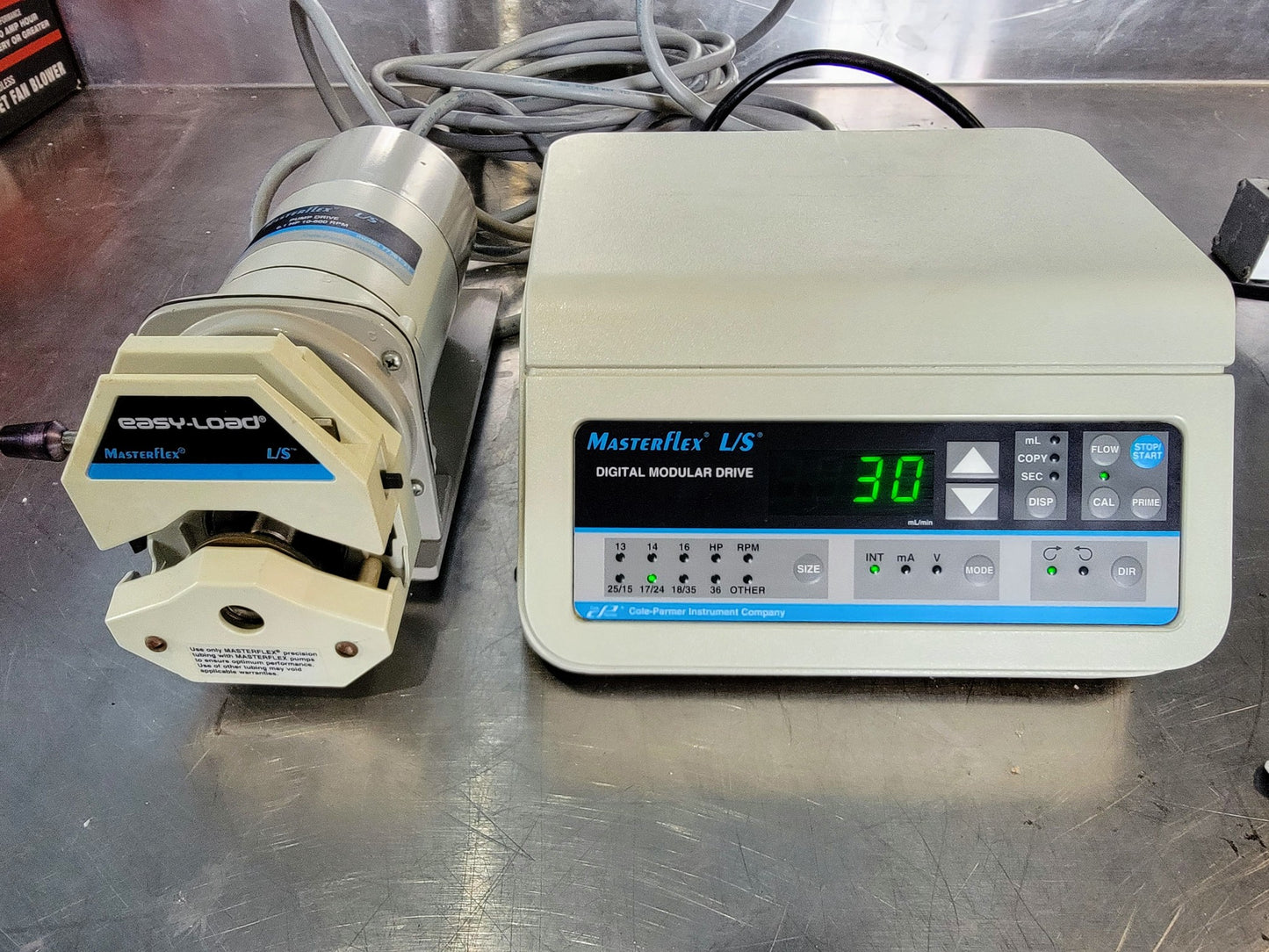 MASTERFLEX L/S EASY-LOAD 7518-10 PUMP & 77301-22 DIGITAL SPEEDCONTROL WATCHVIDEO