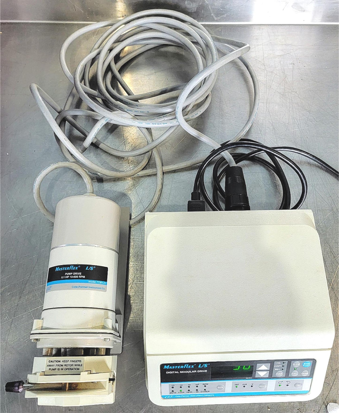 MASTERFLEX L/S EASY-LOAD 7518-10 PUMP & 77301-22 DIGITAL SPEEDCONTROL WATCHVIDEO