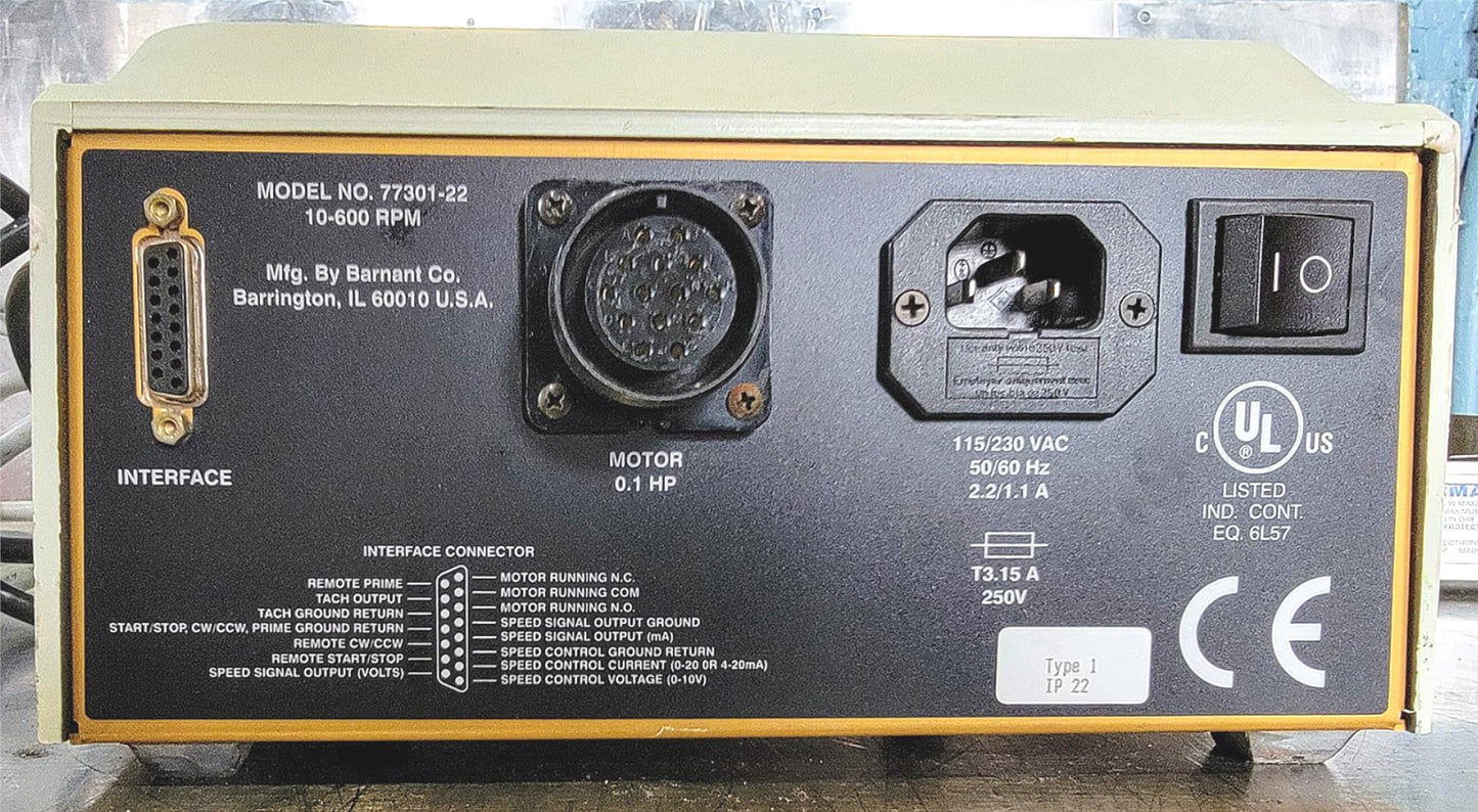 MASTERFLEX L/S EASY-LOAD 7518-10 PUMP & 77301-22 DIGITAL SPEEDCONTROL WATCHVIDEO