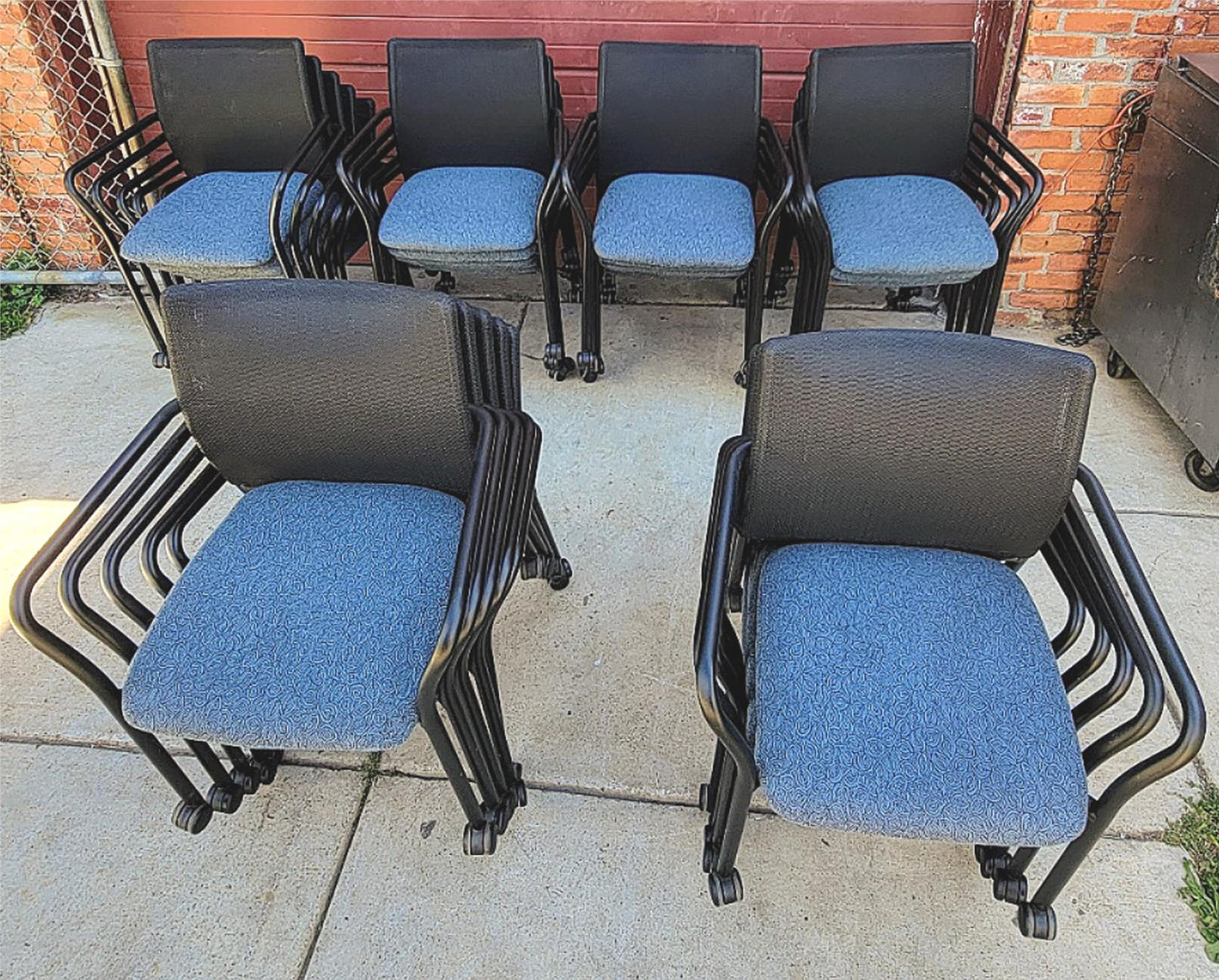 LOT 30 STEELCASE JERSEY BACMESH STACKABLE OFFICE ARMCHAIR CONTEMPORAR MODERN