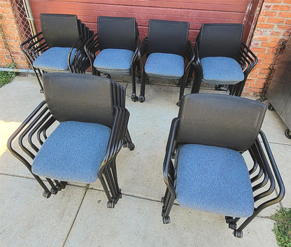 LOT 30 STEELCASE JERSEY BACMESH STACKABLE OFFICE ARMCHAIR CONTEMPORAR MODERN