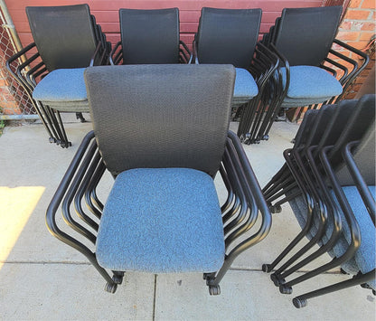 LOT 30 STEELCASE JERSEY BACMESH STACKABLE OFFICE ARMCHAIR CONTEMPORAR MODERN