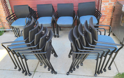 LOT 30 STEELCASE JERSEY BACMESH STACKABLE OFFICE ARMCHAIR CONTEMPORAR MODERN