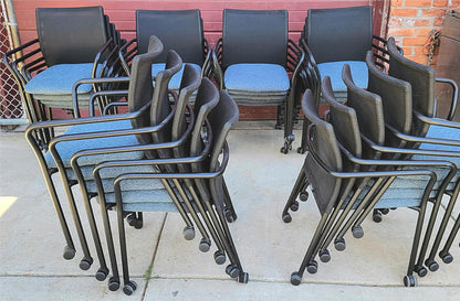 LOT 30 STEELCASE JERSEY BACMESH STACKABLE OFFICE ARMCHAIR CONTEMPORAR MODERN