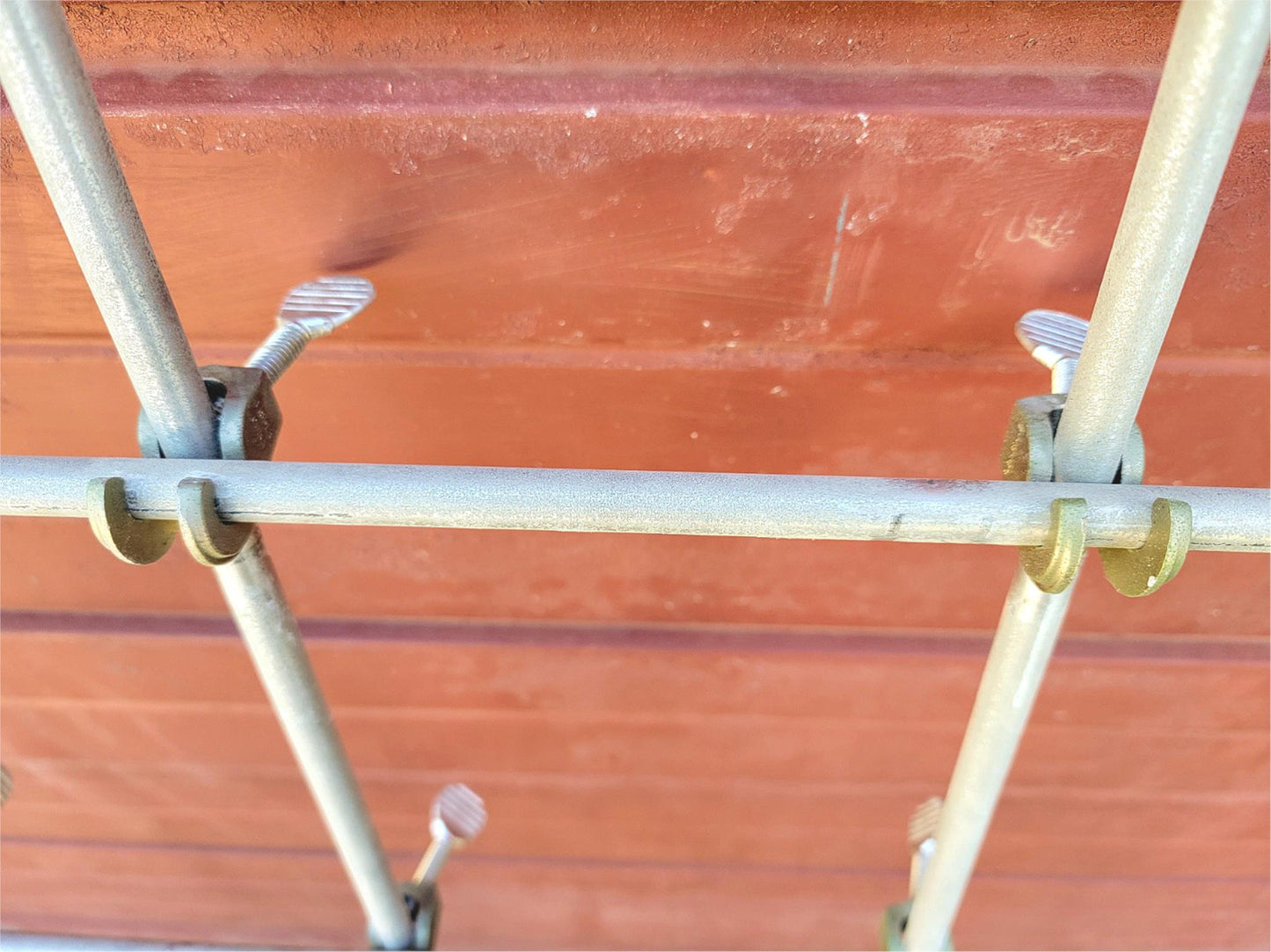 43 FISHER LABORATORY FRAME NICKEL PLATED ZINC HOOK CONNECTORS & 14 ALUMINUM BARS