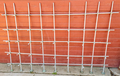 43 FISHER LABORATORY FRAME NICKEL PLATED ZINC HOOK CONNECTORS & 14 ALUMINUM BARS