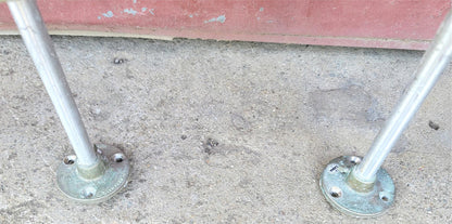 43 FISHER LABORATORY FRAME NICKEL PLATED ZINC HOOK CONNECTORS & 14 ALUMINUM BARS