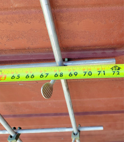 43 FISHER LABORATORY FRAME NICKEL PLATED ZINC HOOK CONNECTORS & 14 ALUMINUM BARS