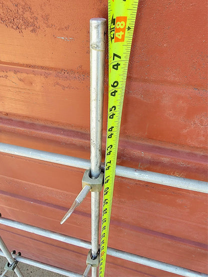 43 FISHER LABORATORY FRAME NICKEL PLATED ZINC HOOK CONNECTORS & 14 ALUMINUM BARS