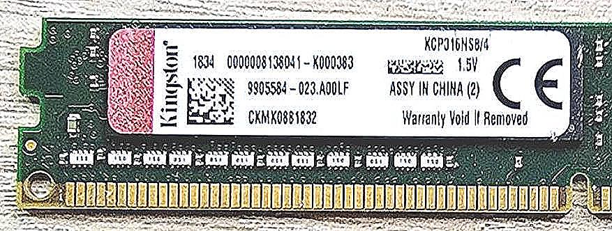 KINGSTON KCP316NS8/4 1.5 V 4GB RAM 1600MHz DDR3 SDRAM Single RAM MODULE FREESHIP