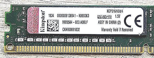 KINGSTON KCP316NS8/4 1.5 V 4GB RAM 1600MHz DDR3 SDRAM Single RAM MODULE FREESHIP