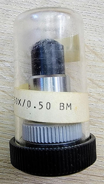 RARE COLLECTIBLE LEITZ P50X/0.50P GEMOLOGY MICROSCOPE OBJECTIVE LENS FREESHIP