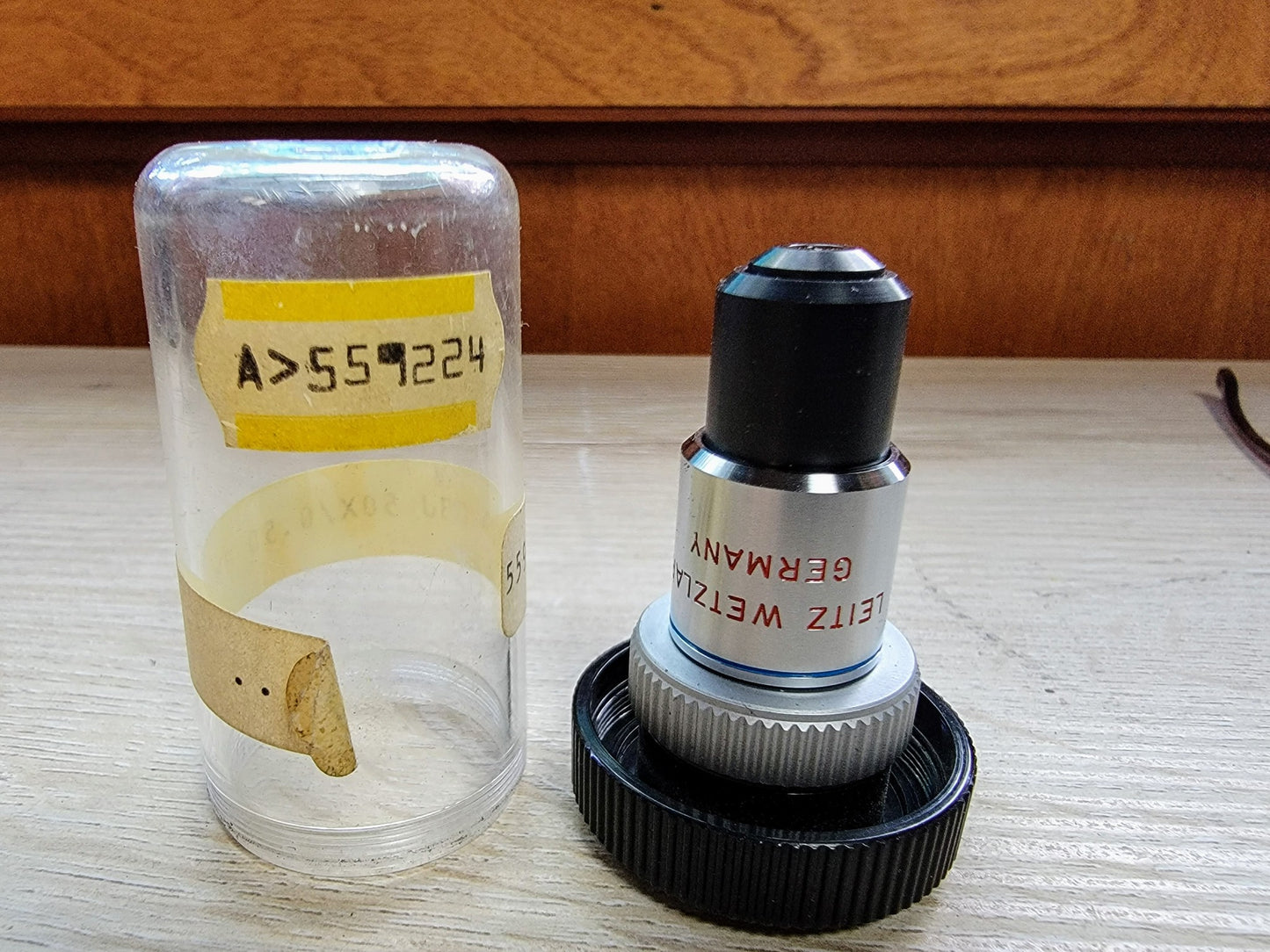 RARE COLLECTIBLE LEITZ P50X/0.50P GEMOLOGY MICROSCOPE OBJECTIVE LENS FREESHIP