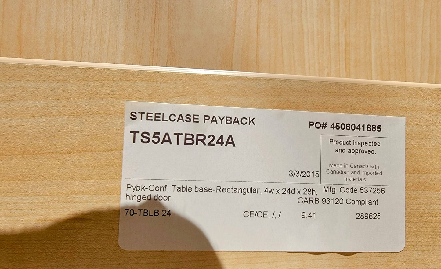 STEELCASE CONFERENCE TABLE DESK UofM LAW SCHOOL TABLE DESK