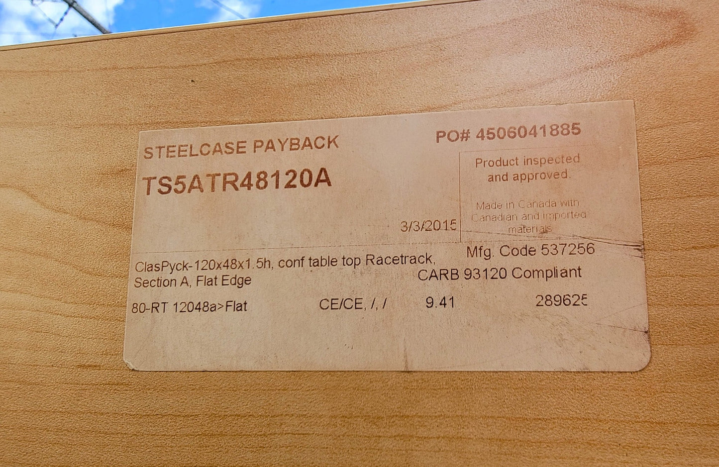 STEELCASE CONFERENCE TABLE DESK UofM LAW SCHOOL TABLE DESK