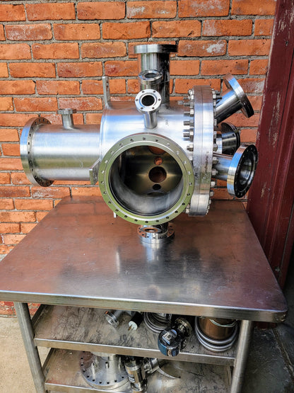 HUNTINGTON UNIVERSAL 22PORT UHV ULTRA HIGH VACUUM CHAMBER TURBOMOLECULA FREESHIP