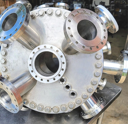 HUNTINGTON UNIVERSAL 22PORT UHV ULTRA HIGH VACUUM CHAMBER TURBOMOLECULA FREESHIP