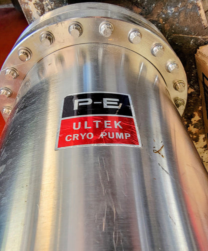 VARIAN MDC PERKIN ELMER 6"in P-E ULTEK CRYO VACUUM PUMP DISPLEX DE202S COLD HEAD