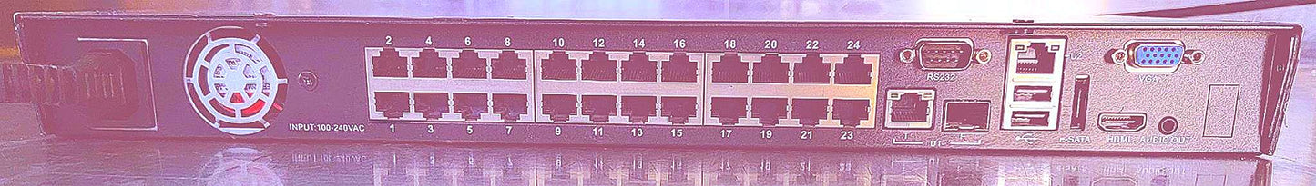 RAZBERI MP RAZ-MPRO24-i7-16T 24PORT SERVER SWITCH™ NVR  90DAYWARRANTY WATCHVIDEO