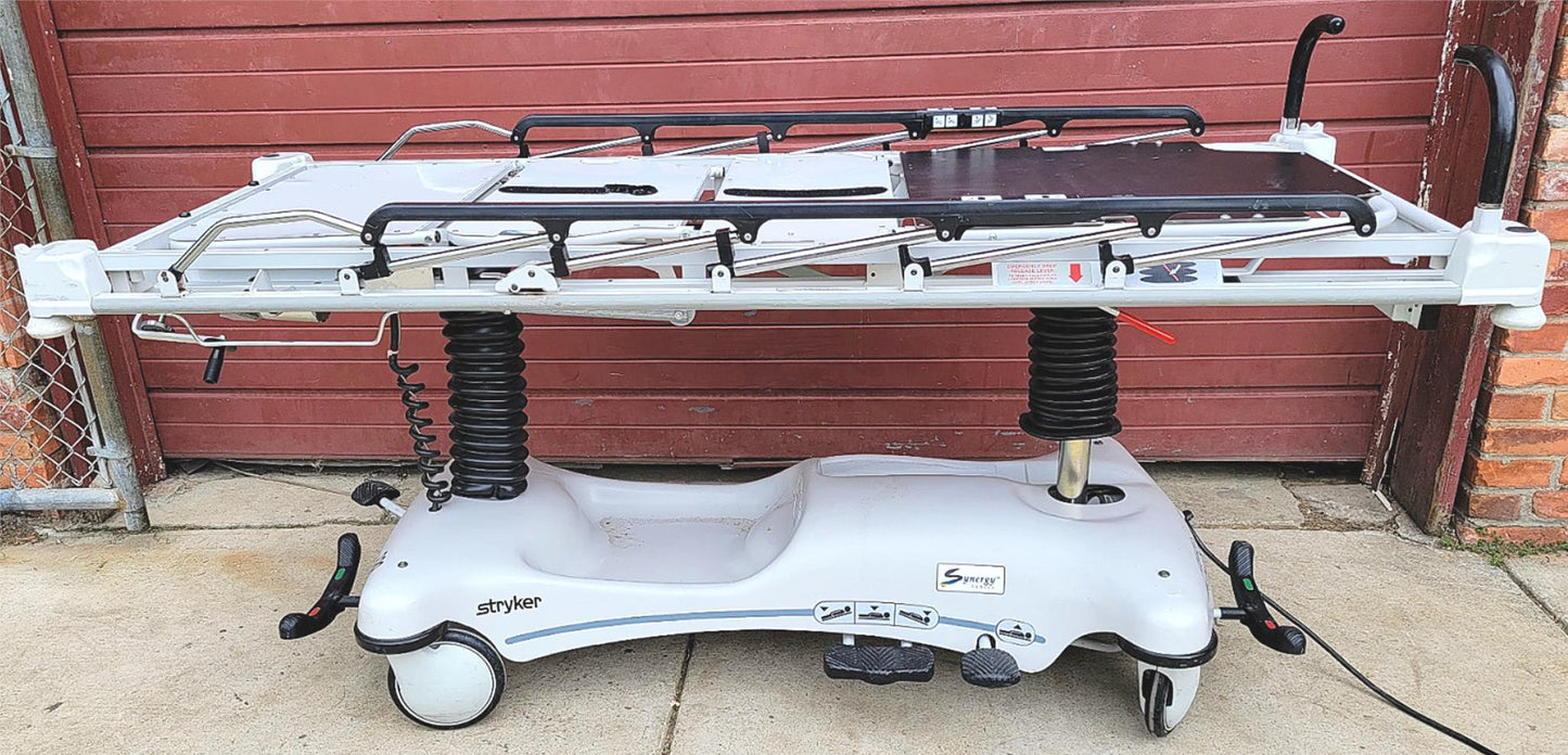 STRYKER 1550 POWER ELECTRIC HOSPITAL EMERGENCY STRETCHER  NO-MATTRESS WATCHVIDEO