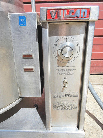 VULCAN-HART VEC-10 ELECTRIC 3-PHASE 10 GALLON KETTLE  with MANUAL FREE SHIP