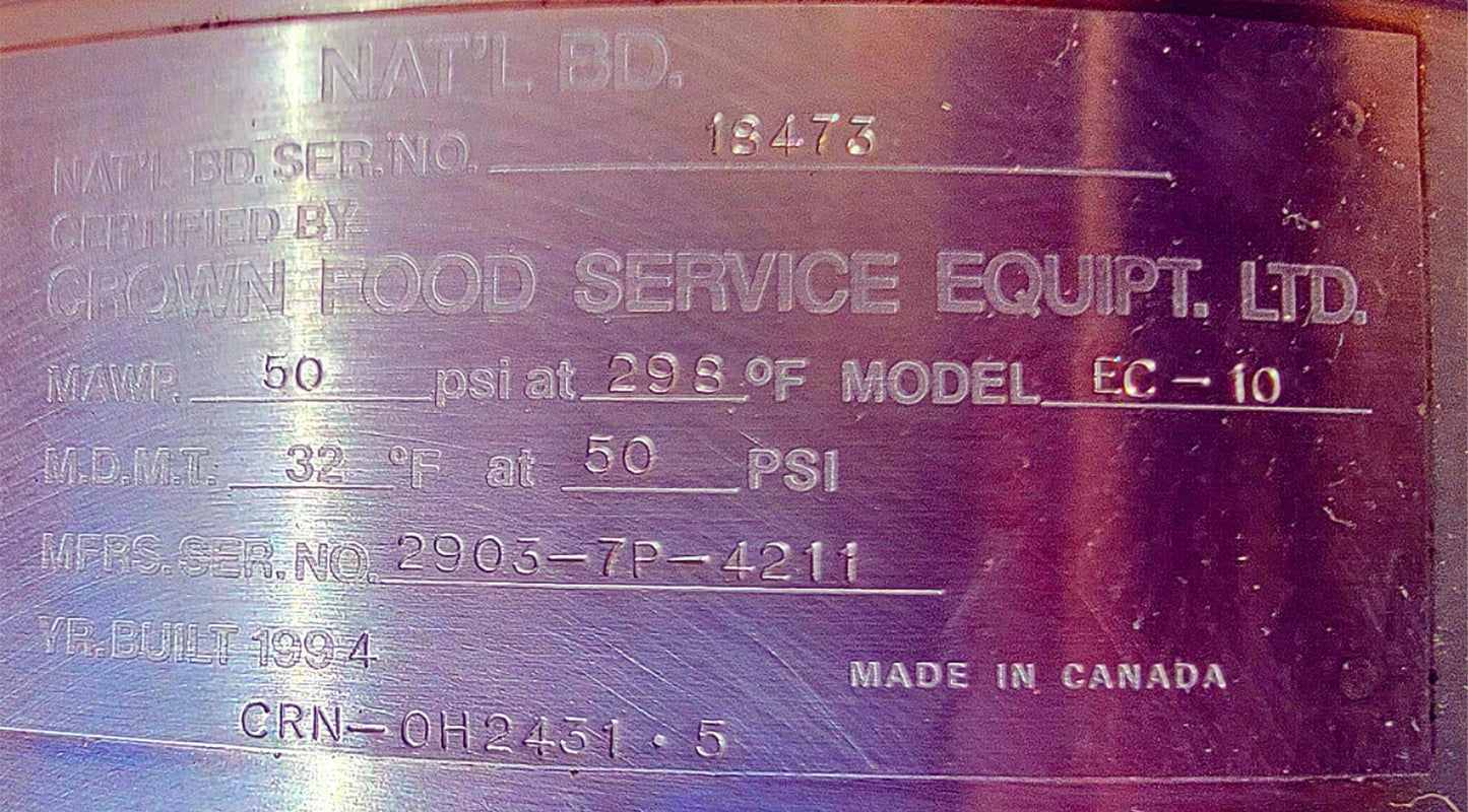 VULCAN-HART VEC-10 ELECTRIC 3-PHASE 10 GALLON KETTLE  with MANUAL FREE SHIP