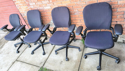 4 STEELCASE LEAP SWIVEL OFFICE ARMCHAIRs One-Standard & Three-PLUS SIZE FREESHIP