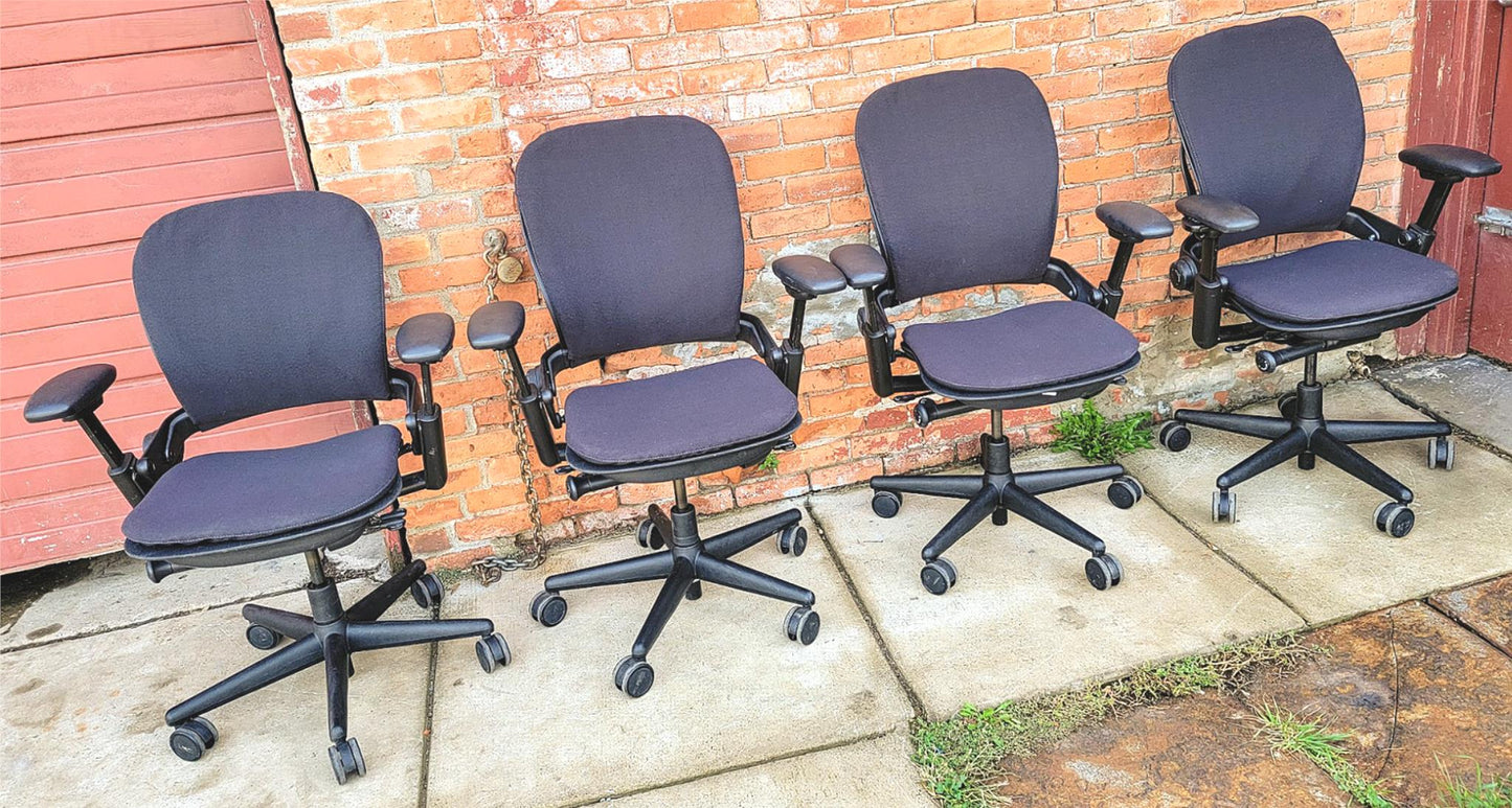 4 STEELCASE LEAP SWIVEL OFFICE ARMCHAIRs One-Standard & Three-PLUS SIZE FREESHIP