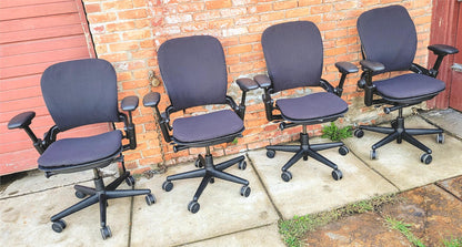 4 STEELCASE LEAP SWIVEL OFFICE ARMCHAIRs One-Standard & Three-PLUS SIZE FREESHIP