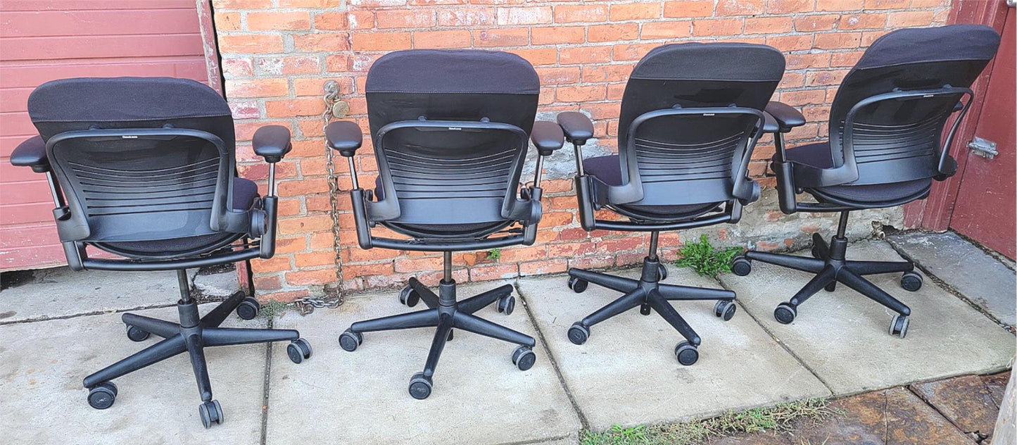 4 STEELCASE LEAP SWIVEL OFFICE ARMCHAIRs One-Standard & Three-PLUS SIZE FREESHIP