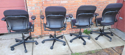 4 STEELCASE LEAP SWIVEL OFFICE ARMCHAIRs One-Standard & Three-PLUS SIZE FREESHIP