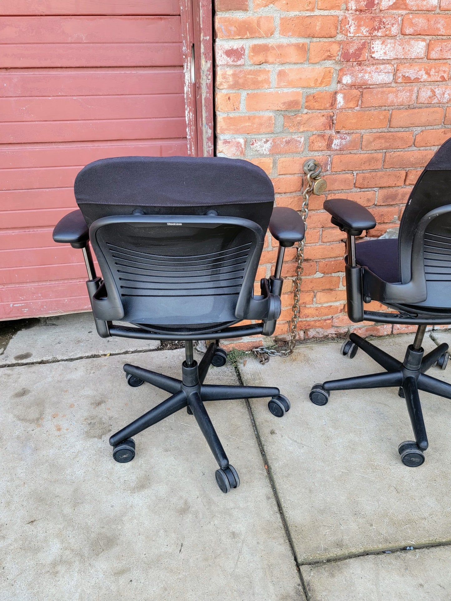 4 STEELCASE LEAP SWIVEL OFFICE ARMCHAIRs One-Standard & Three-PLUS SIZE FREESHIP