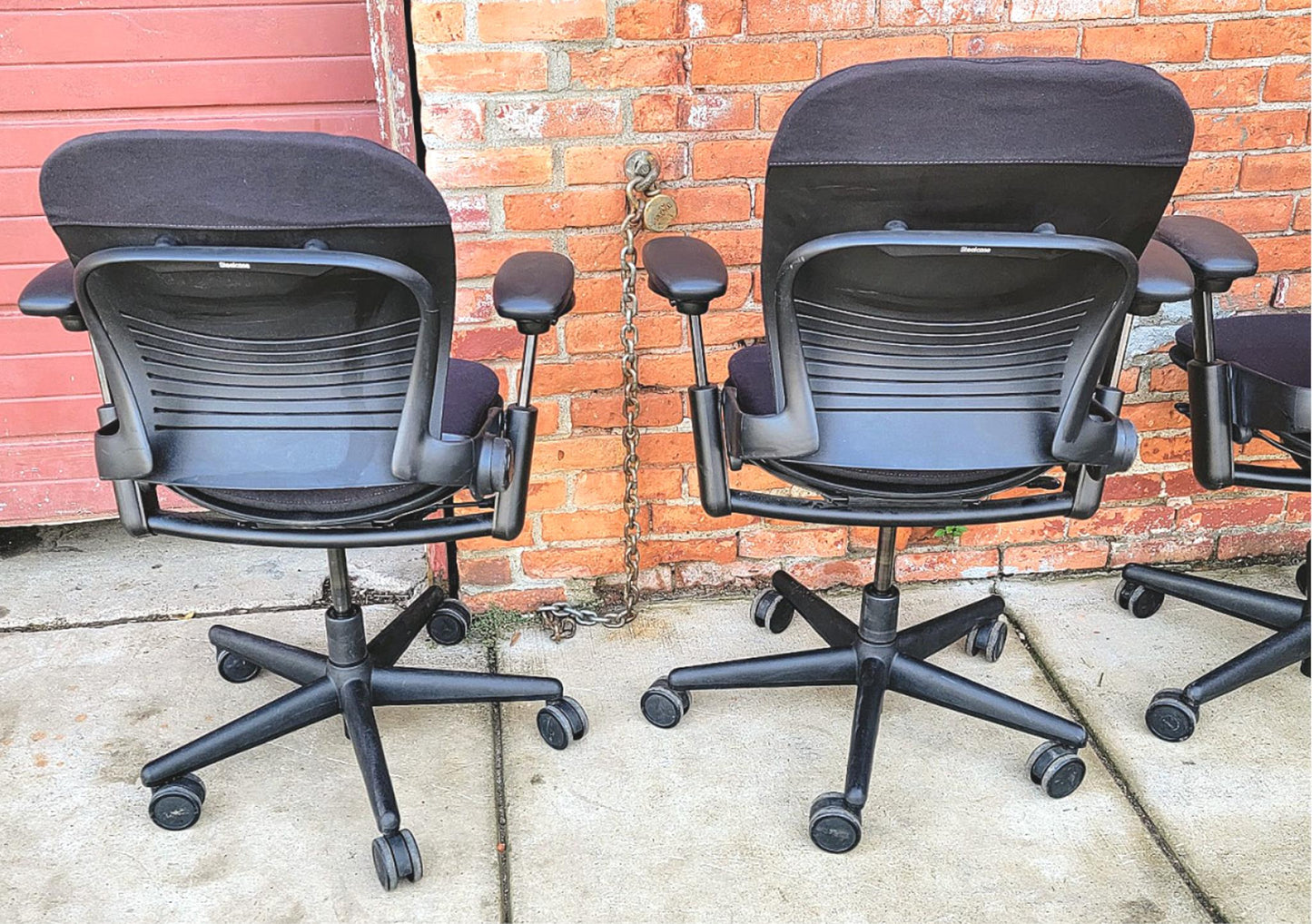 4 STEELCASE LEAP SWIVEL OFFICE ARMCHAIRs One-Standard & Three-PLUS SIZE FREESHIP