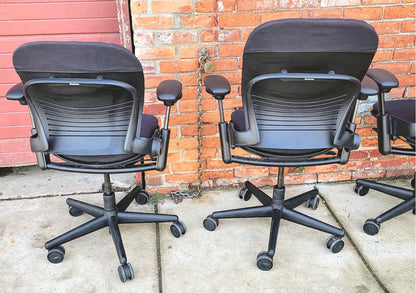 4 STEELCASE LEAP SWIVEL OFFICE ARMCHAIRs One-Standard & Three-PLUS SIZE FREESHIP