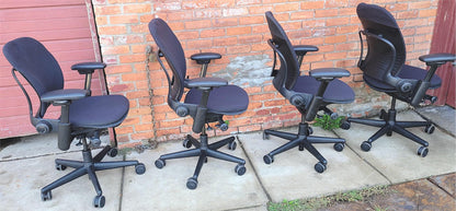 4 STEELCASE LEAP SWIVEL OFFICE ARMCHAIRs One-Standard & Three-PLUS SIZE FREESHIP