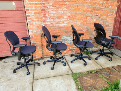 4 STEELCASE LEAP SWIVEL OFFICE ARMCHAIRs One-Standard & Three-PLUS SIZE FREESHIP