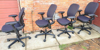 4 STEELCASE LEAP SWIVEL OFFICE ARMCHAIRs One-Standard & Three-PLUS SIZE FREESHIP
