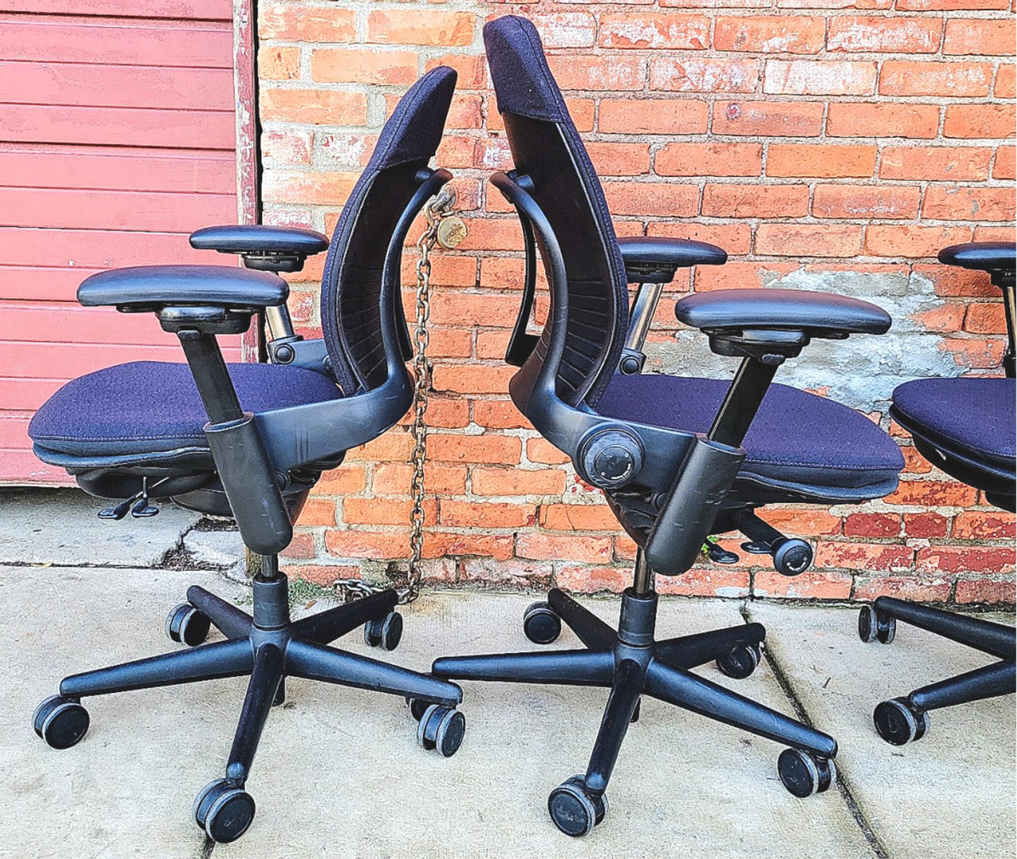4 STEELCASE LEAP SWIVEL OFFICE ARMCHAIRs One-Standard & Three-PLUS SIZE FREESHIP