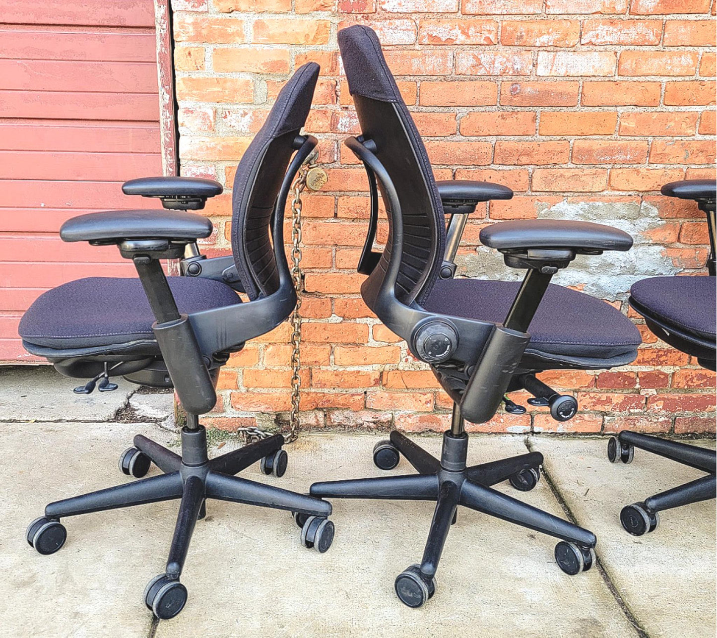 4 STEELCASE LEAP SWIVEL OFFICE ARMCHAIRs One-Standard & Three-PLUS SIZE FREESHIP