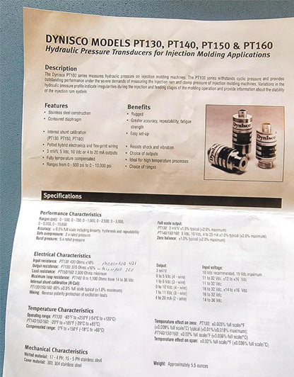 NEWPORT STRAIN LOAD CELL PANEL METER w/ MANUAL and DYNISCO PT130-7.5C *WARRANTY*