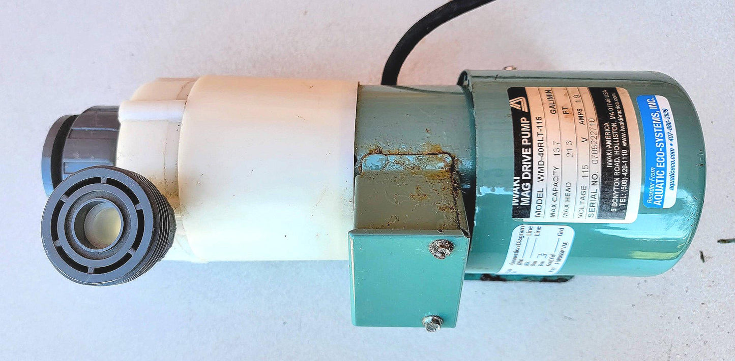 IWAKI WMD-40RLT-115 MAGNETIC-DRIVE CENTRIFUGAL PUMP & MANUAL RPM	3,200 FREE SHIP
