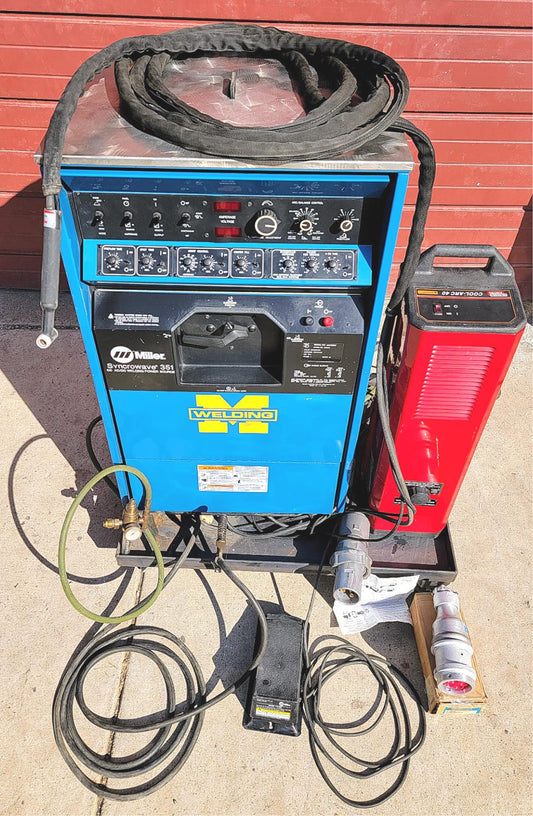 1PHASE MILLER TURNKEY SYNCROWAVE 351 TIG WELD / COOLARC 40 FREE SHIP